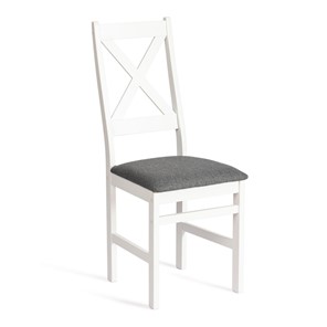Обеденный стул CROSSMAN / white, ткань тёмно-серая (150) разобранный, id 20020 в Новосибирске